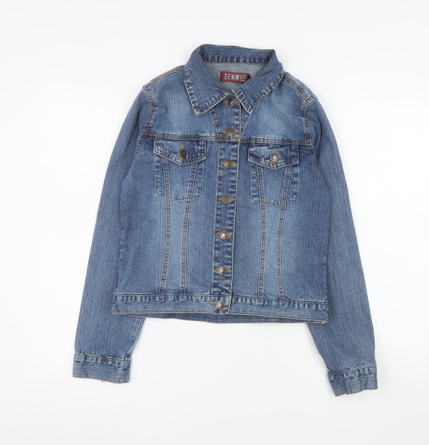 Denim Co Womens Blue Size 12 Basic Denim Jacket