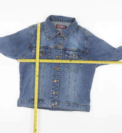 Denim Co Womens Blue Size 12 Basic Denim Jacket