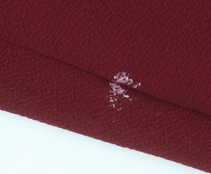 Boohoo Women Burgundy Wide-Leg Cropped Trousers Size 8 Polyester Blend