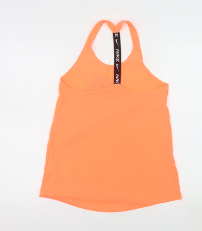 Nike Women Orange Dri-Fit Racerback Tank Top Size S