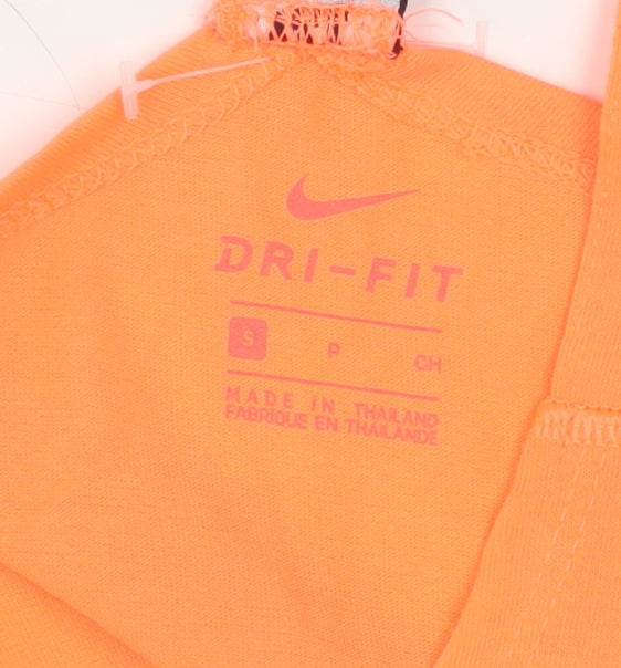 Nike Women Orange Dri-Fit Racerback Tank Top Size S