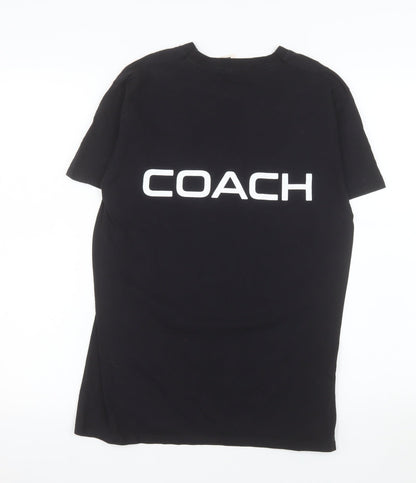 Fruit of the Loom Men's Black Basketball Coach T-Shirt Size S Cotton