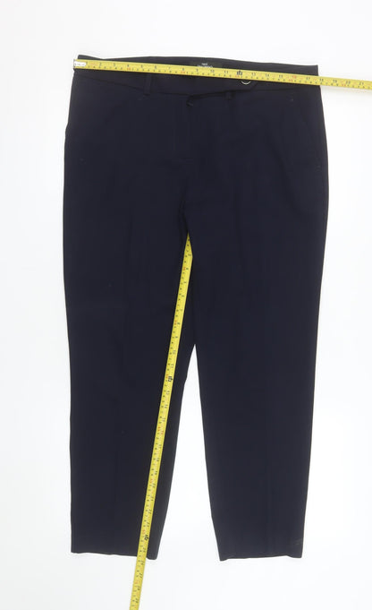 Next Women Blue Size 14 Cropped Classic Stretch Trousers
