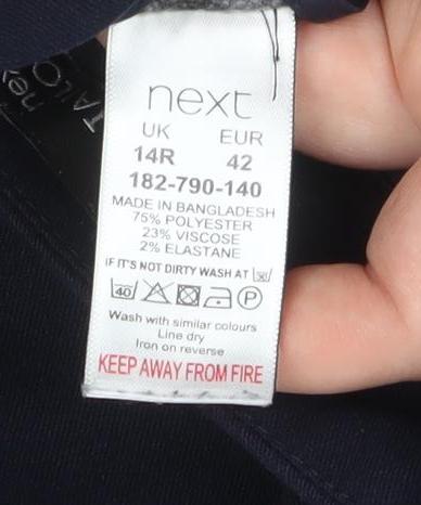 Next Women Blue Size 14 Cropped Classic Stretch Trousers