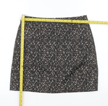 DKNY Women’s Black Geometric Pencil Skirt Size 10 Stretch Twill