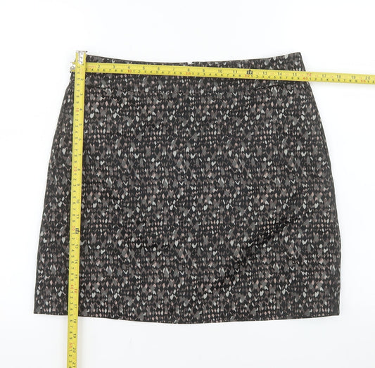 DKNY Women’s Black Geometric Pencil Skirt Size 10 Stretch Twill