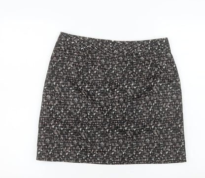 DKNY Women’s Black Geometric Pencil Skirt Size 10 Stretch Twill