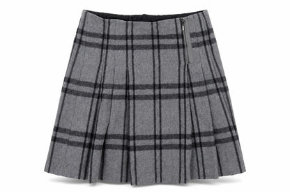 Marks and Spencer Women’s Grey Pleated Wool Blend Knee Length Skirt Size 10