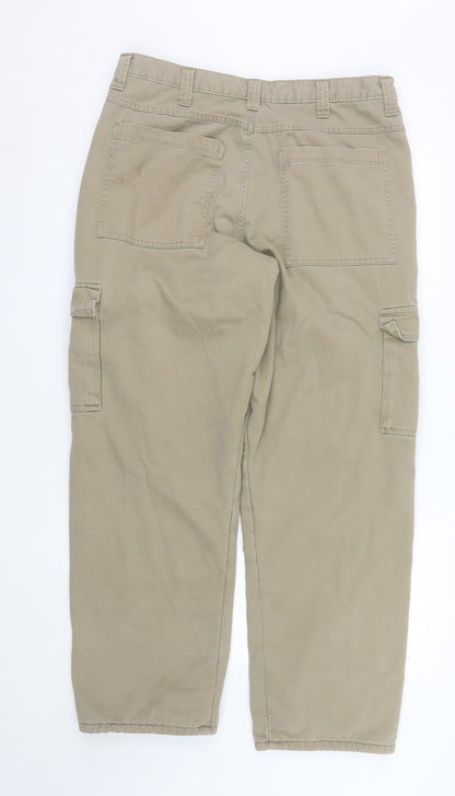 Wrangler Men's Beige Cargo Trousers 36x32 Cotton Workwear Pants