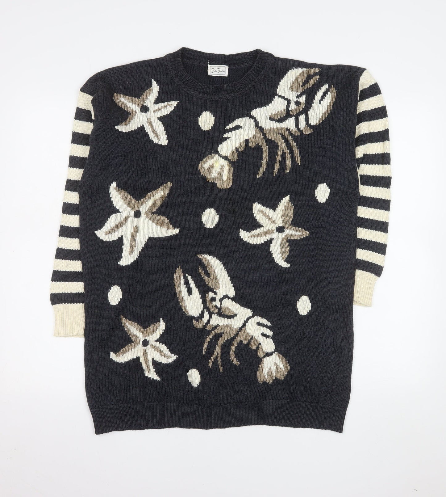 Betty Barclay Women Black L Marine Knit Pullover Jumper
