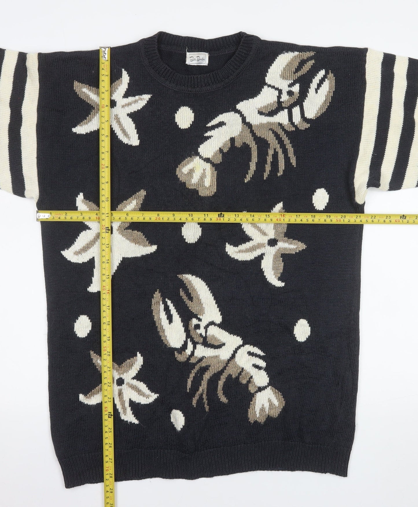 Betty Barclay Women Black L Marine Knit Pullover Jumper
