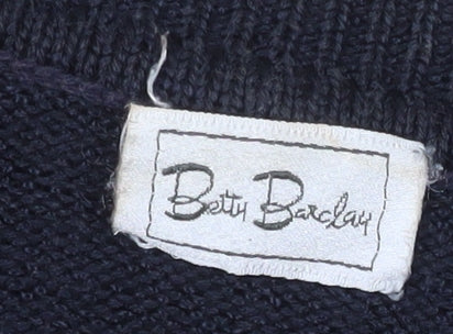 Betty Barclay Women Black L Marine Knit Pullover Jumper