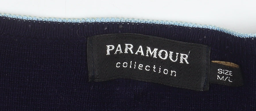 Paramour Women’s Navy Embroidered Knit Cardigan Size One Size
