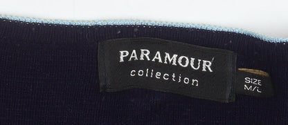 Paramour Women’s Navy Embroidered Knit Cardigan Size One Size