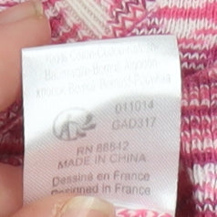 Mademoiselle R Women Pink Crew Neck Long Sleeve Knit Jumper Size 8