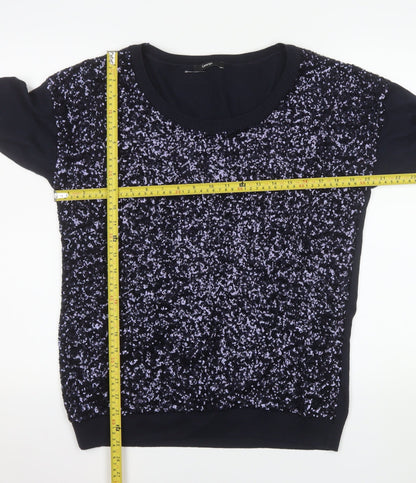 George Women’s Blue Sequin Long Sleeve Crew Neck Jumper Size 14