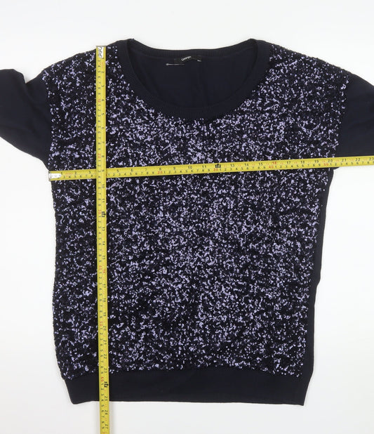 George Women’s Blue Sequin Long Sleeve Crew Neck Jumper Size 14