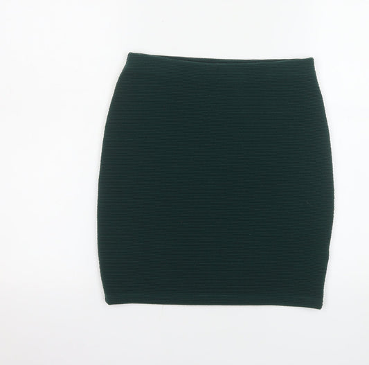 New Look Women's Green Size 10 Pencil Stretch Skirt