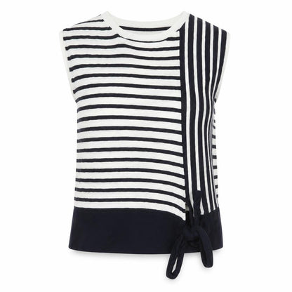 Marks & Spencer Womens Multicoloured Striped Knit Sleeveless Top Size 8