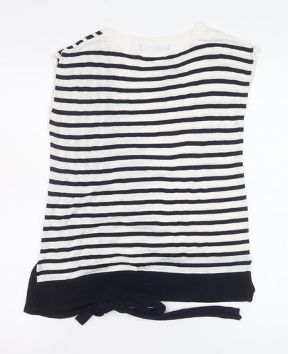 Marks and Spencer Womens Multicoloured Striped Knit Sleeveless Top Size 8