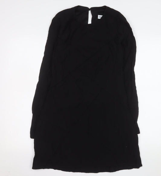Zara Women Black Knee Length Sheath Dress Size 12