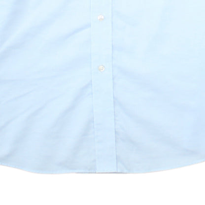 Tommy Hilfiger Men’s Light Blue Cotton Long Sleeve Button-Up Shirt 15.5