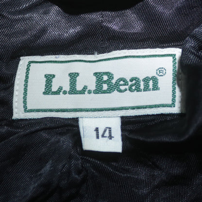 L.L. Bean Women Grey Wool Herringbone Blazer Size 14 Single Breasted