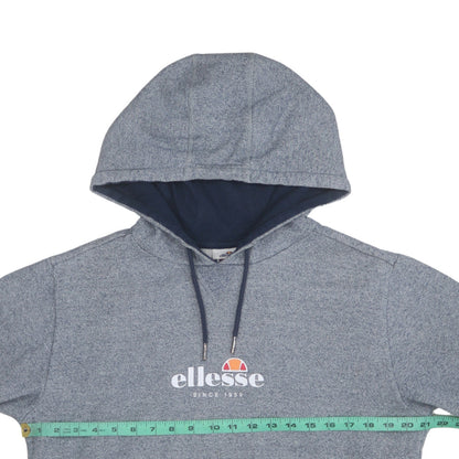 Ellesse Men Grey Pullover Hoodie M Regular Fit Logo Sportswear
