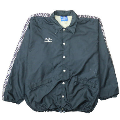 Umbro Men's Black L Lightweight Retro Windbreaker Sports Jacket