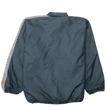 Umbro Men's Black L Lightweight Retro Windbreaker Sports Jacket