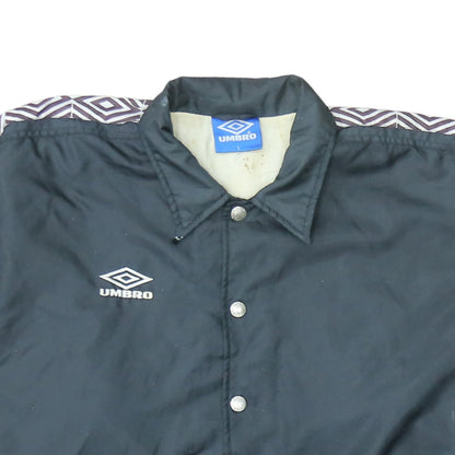 Umbro Men's Black L Lightweight Retro Windbreaker Sports Jacket