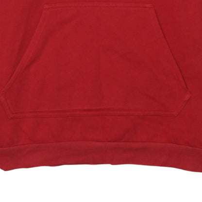 Adidas Men's Red Pullover Hoodie Small Regular Fit Sports Fleece