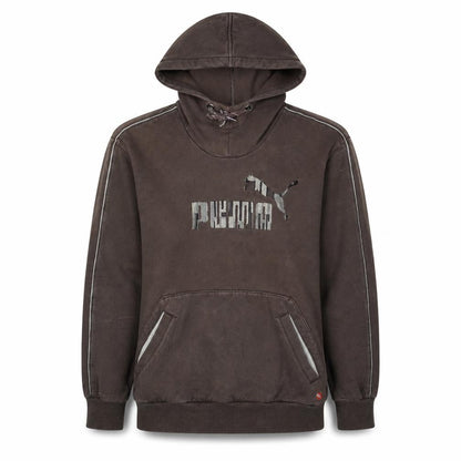 Puma Men's Brown Pullover Hoodie Size S Sports Fleece