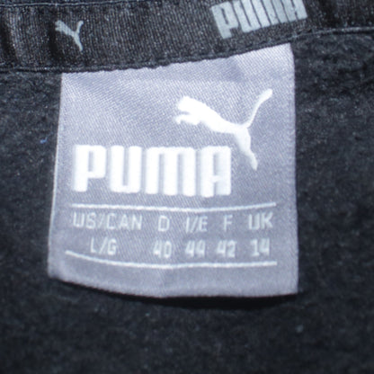 PUMA Womens Black Size 14 Pullover Hoodie Sweatshirt with Logo