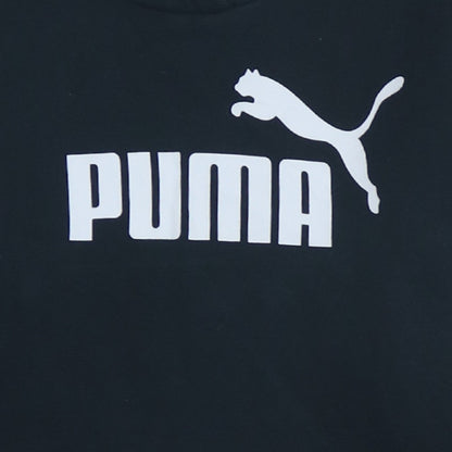 PUMA Womens Black Size 14 Pullover Hoodie Sweatshirt with Logo