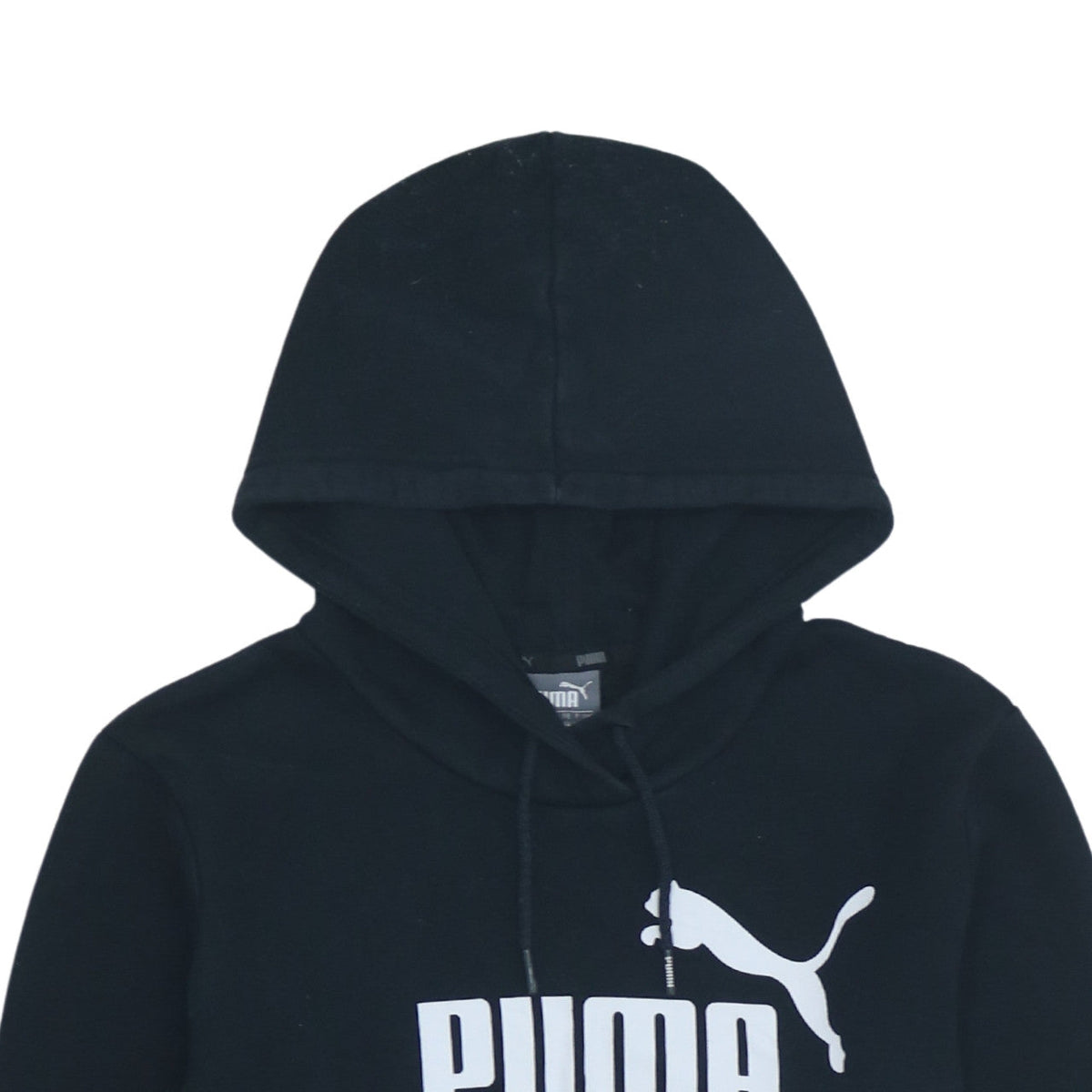 PUMA Womens Black Size 14 Pullover Hoodie Sweatshirt with Logo