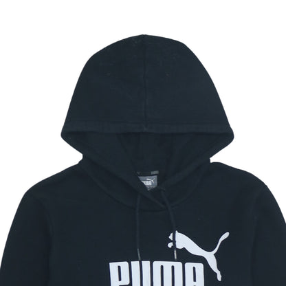 PUMA Womens Black Size 14 Pullover Hoodie Sweatshirt with Logo