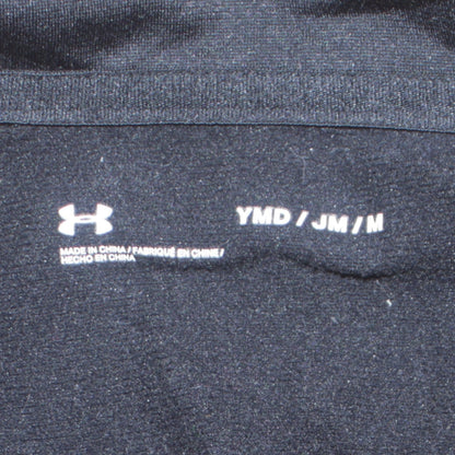 Under Armour Boys Black Full Zip Hoodie Track Sweatshirt Size M