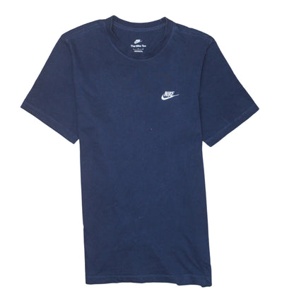 Nike Men's Navy Blue Classic Crew Neck Cotton T-Shirt Size L