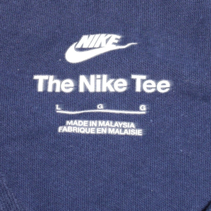 Nike Men's Navy Blue Classic Crew Neck Cotton T-Shirt Size L