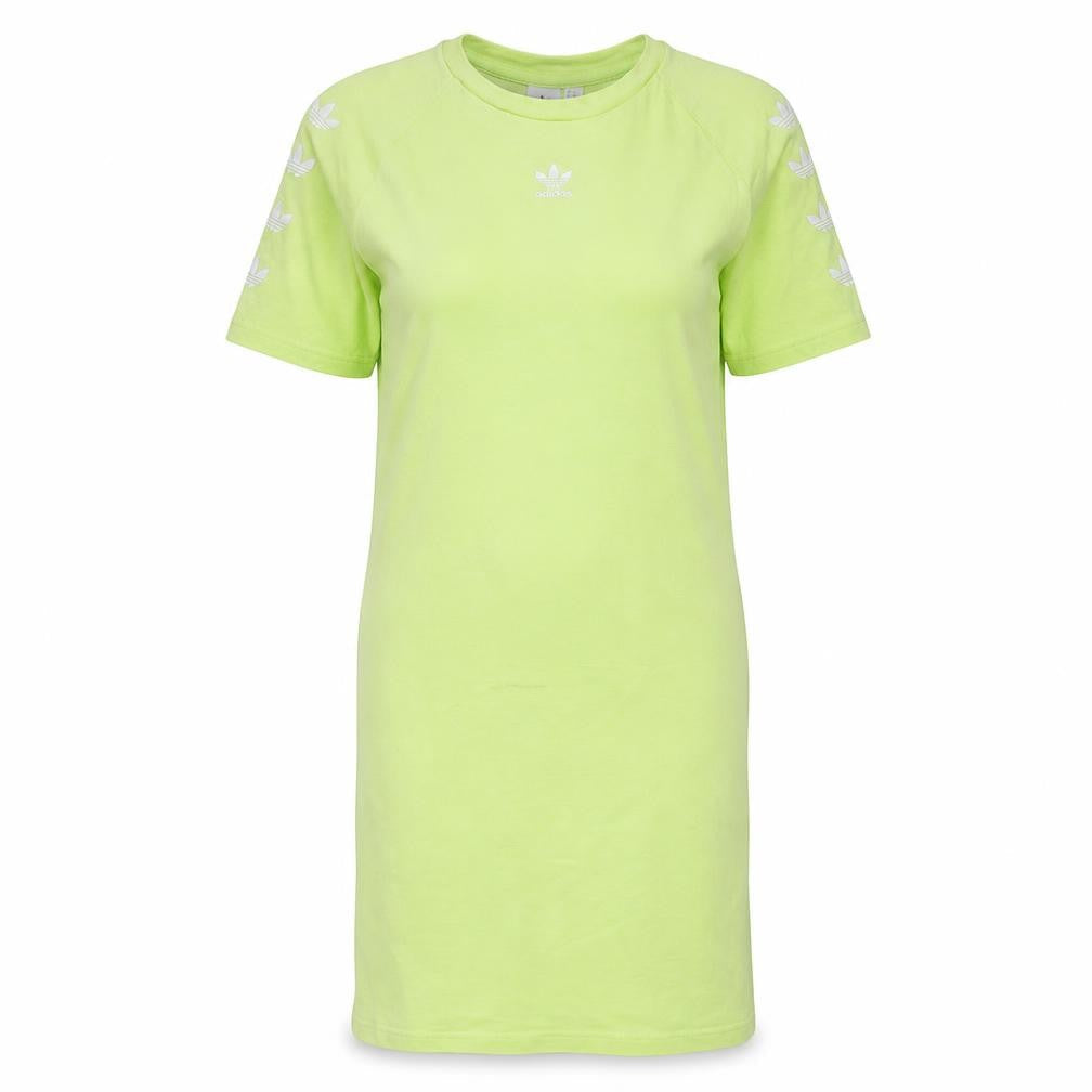 Front view of Adidas Women Green Short Sleeve T-Shirt Dress, size 12