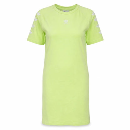 Front view of Adidas Women Green Short Sleeve T-Shirt Dress, size 12