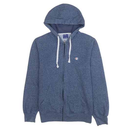 Champion Men's Blue Full Zip Fleece Hoodie Size L