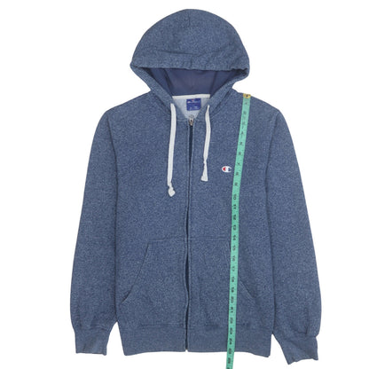Champion Men's Blue Full Zip Fleece Hoodie Size L