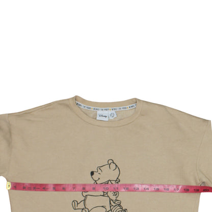 Disney Women Beige Winnie the Pooh Pullover Sweatshirt XS