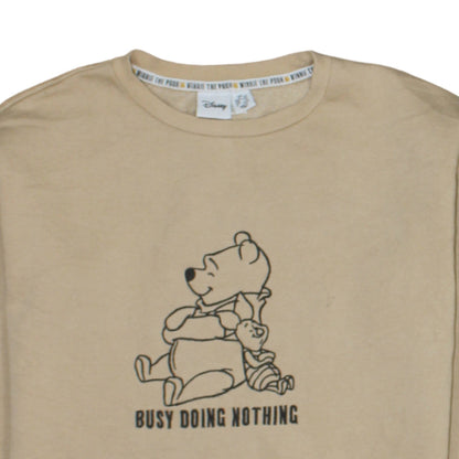 Disney Women Beige Winnie the Pooh Pullover Sweatshirt XS