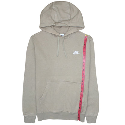 Nike Men Beige Pullover Hoodie Small Regular Fit Fleece Sweatshirt