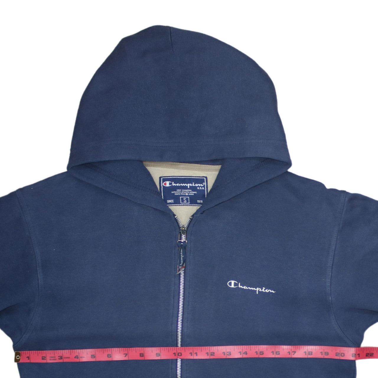 Champion Men's Blue Full Zip Hoodie Size S Regular Fit