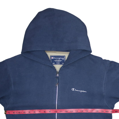 Champion Men's Blue Full Zip Hoodie Size S Regular Fit
