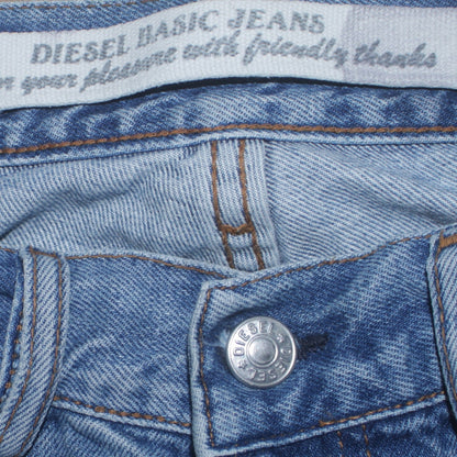 Diesel Men's Blue Light Wash Straight Leg Denim Jeans 36 Regular